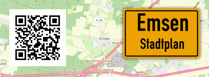Stadtplan Emsen