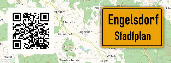 Stadtplan Engelsdorf, Kreis Amberg, Oberpfalz