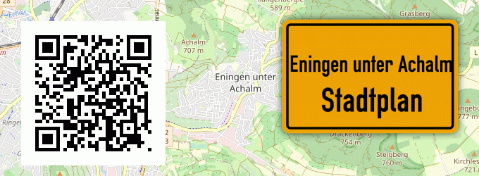 Stadtplan Eningen unter Achalm