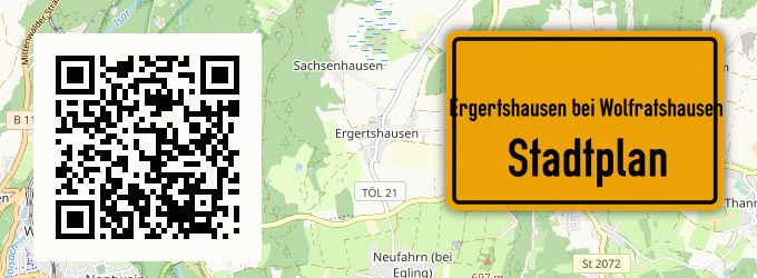 Stadtplan Ergertshausen bei Wolfratshausen