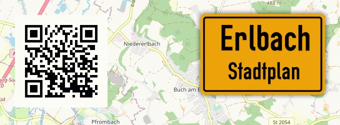 Stadtplan Erlbach, Kreis Nördlingen