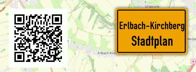 Stadtplan Erlbach-Kirchberg