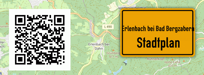 Stadtplan Erlenbach bei Bad Bergzabern