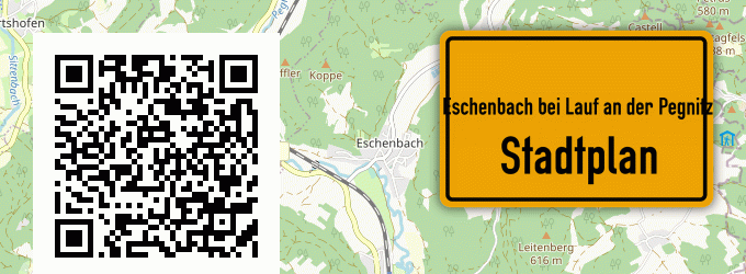 Stadtplan Eschenbach bei Lauf an der Pegnitz