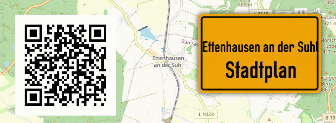Stadtplan Ettenhausen an der Suhl