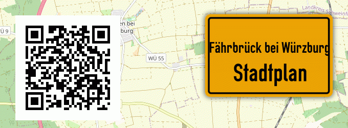 Stadtplan Fährbrück bei Würzburg