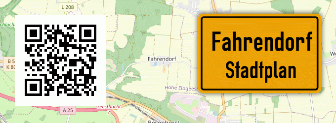 Stadtplan Fahrendorf, Kreis Hzgt Lauenb