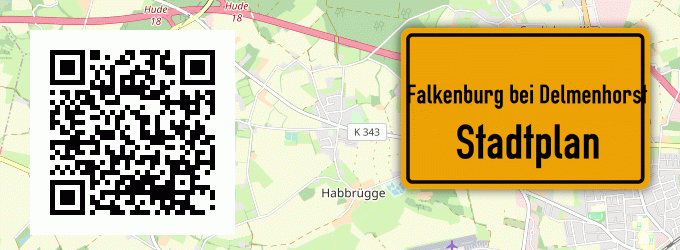 Stadtplan Falkenburg bei Delmenhorst