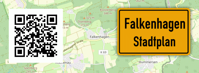 Stadtplan Falkenhagen, Lippe