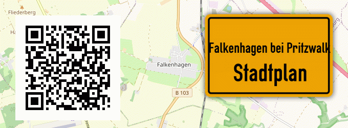 Stadtplan Falkenhagen bei Pritzwalk