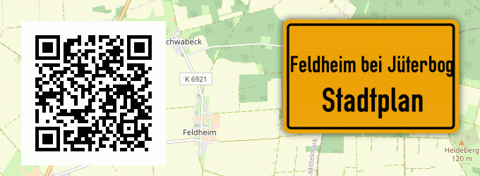 Stadtplan Feldheim bei Jüterbog