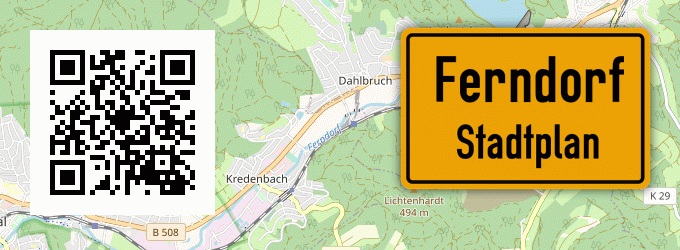 Stadtplan Ferndorf, Westfalen
