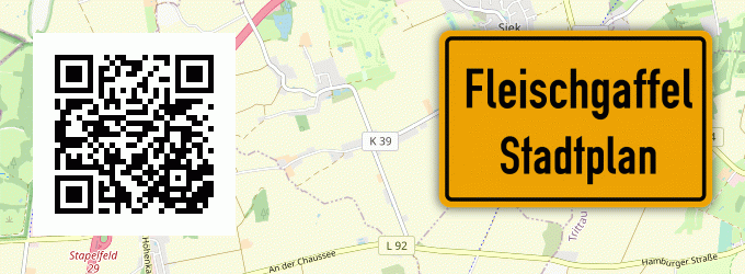 Stadtplan Fleischgaffel, Kreis Stormarn