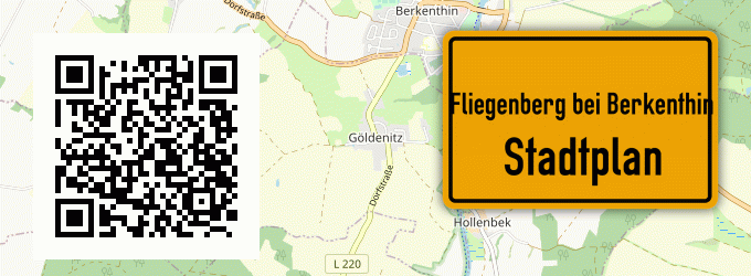 Stadtplan Fliegenberg bei Berkenthin