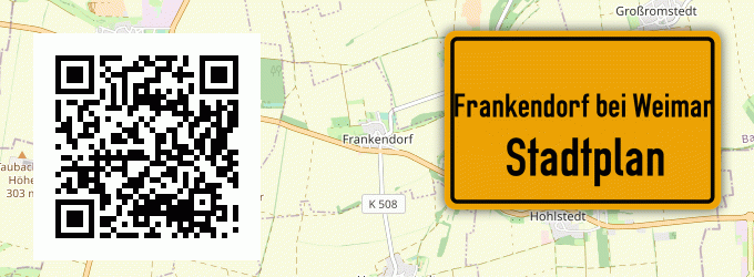 Stadtplan Frankendorf bei Weimar, Thüringen