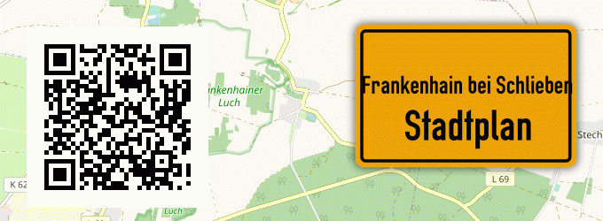 Stadtplan Frankenhain bei Schlieben
