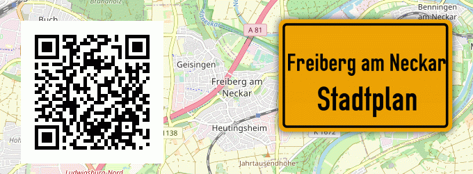 Stadtplan Freiberg am Neckar