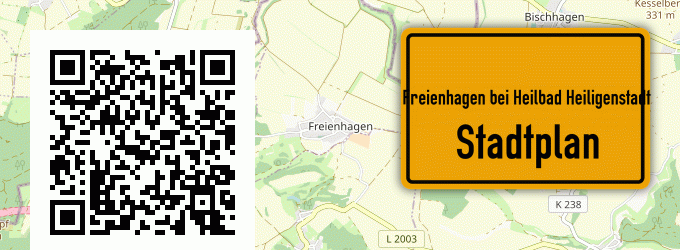 Stadtplan Freienhagen bei Heilbad Heiligenstadt