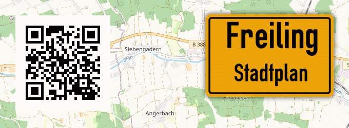 Stadtplan Freiling, Niederbayern