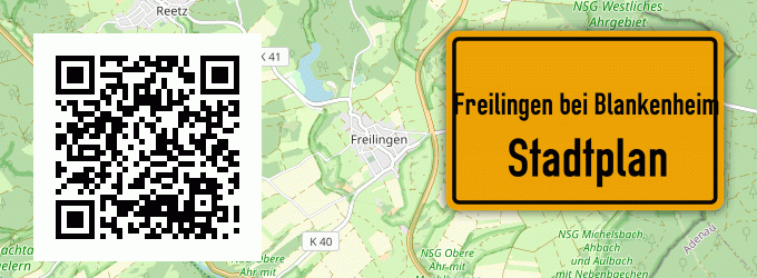 Stadtplan Freilingen bei Blankenheim, Ahr