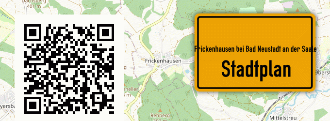 Stadtplan Frickenhausen bei Bad Neustadt an der Saale
