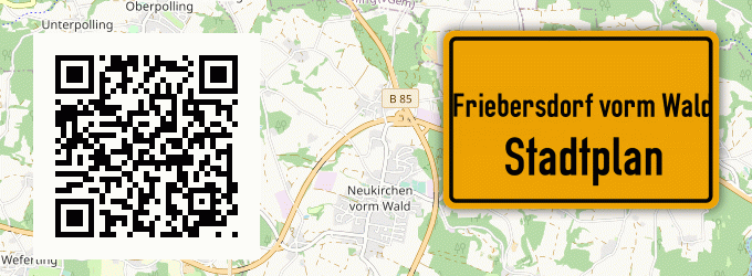 Stadtplan Friebersdorf vorm Wald