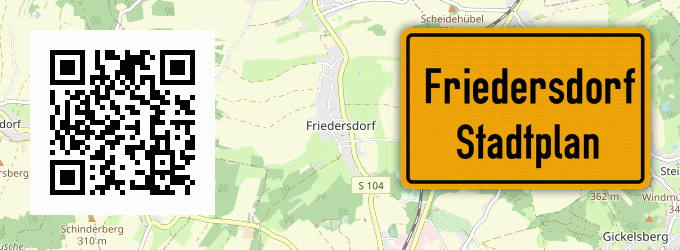 Stadtplan Friedersdorf, Oderbruch