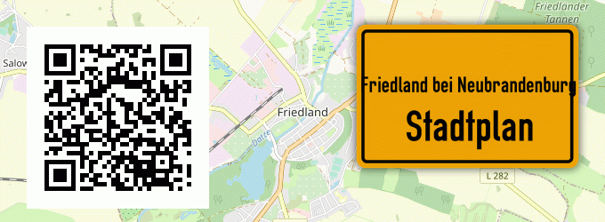 Stadtplan Friedland bei Neubrandenburg