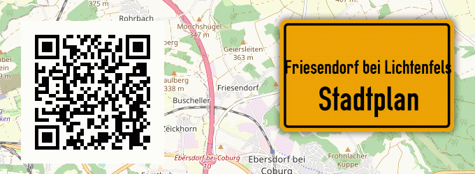 Stadtplan Friesendorf bei Lichtenfels, Bayern