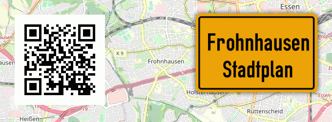 Stadtplan Frohnhausen, Kreis Frankenberg, Eder