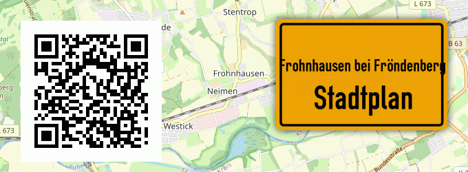 Stadtplan Frohnhausen bei Fröndenberg