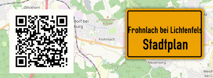 Stadtplan Frohnlach bei Lichtenfels, Bayern