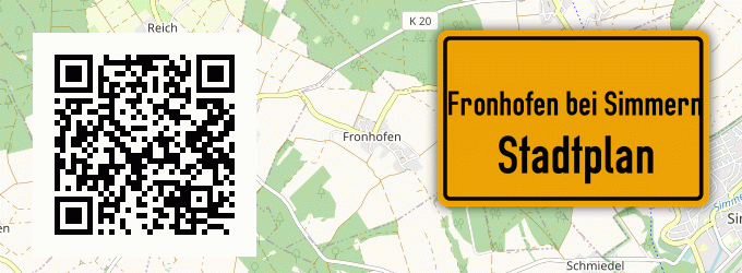 Stadtplan Fronhofen bei Simmern