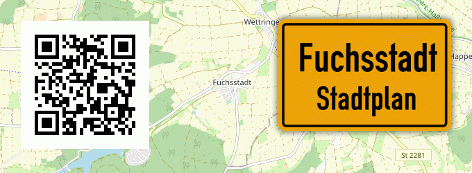 Stadtplan Fuchsstadt, Kreis Würzburg