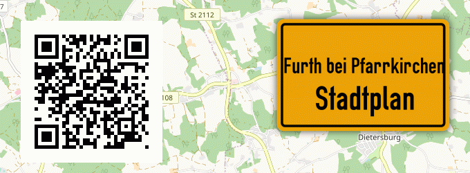 Stadtplan Furth bei Pfarrkirchen, Niederbayern