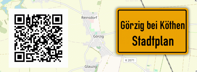 Stadtplan Görzig bei Köthen, Anhalt