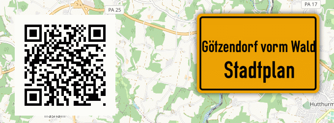 Stadtplan Götzendorf vorm Wald