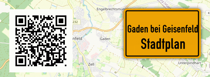 Stadtplan Gaden bei Geisenfeld