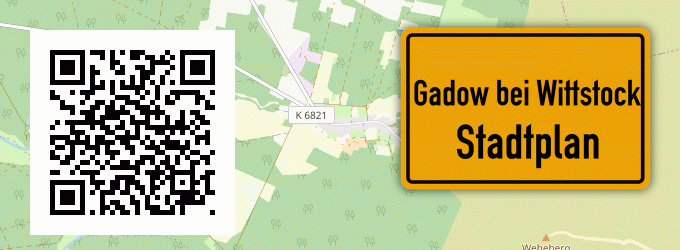 Stadtplan Gadow bei Wittstock