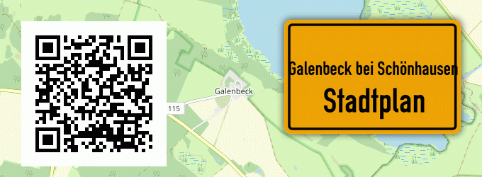 Stadtplan Galenbeck bei Schönhausen, Mecklenburg