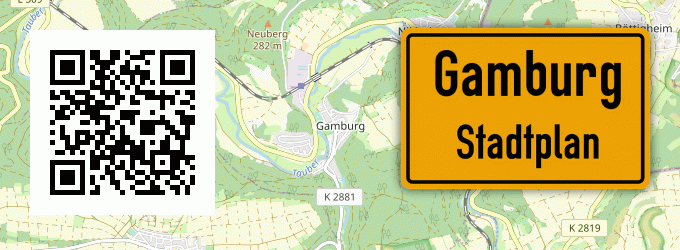 Stadtplan Gamburg, Tauber