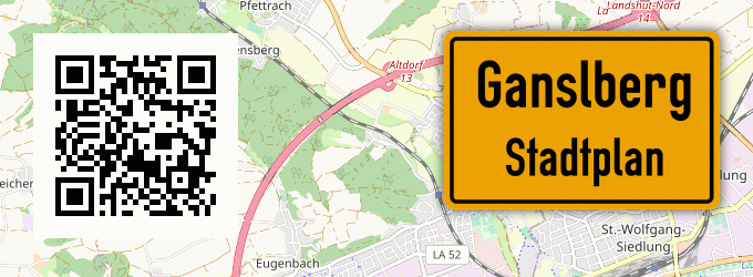 Stadtplan Ganslberg, Bayern