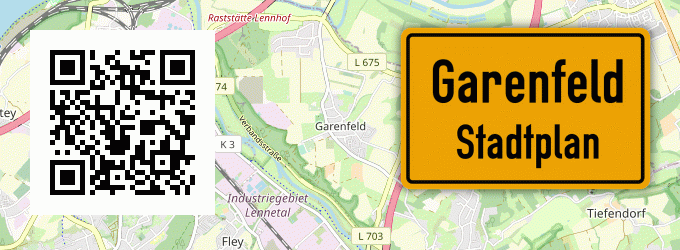 Stadtplan Garenfeld, Westfalen