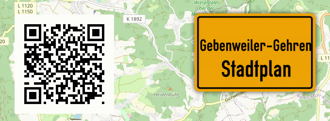 Stadtplan Gebenweiler-Gehren