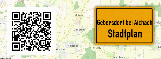 Stadtplan Gebersdorf bei Aichach