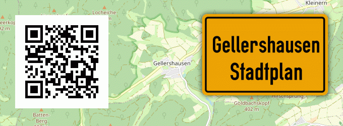 Stadtplan Gellershausen, Waldeck