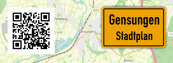 Stadtplan Gensungen, Hessen