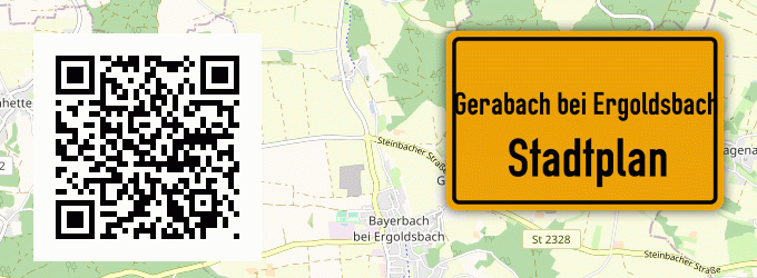 Stadtplan Gerabach bei Ergoldsbach