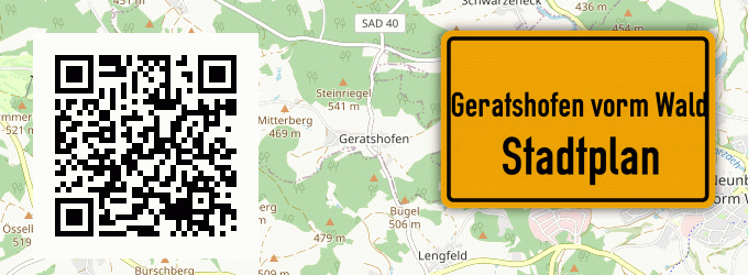 Stadtplan Geratshofen vorm Wald