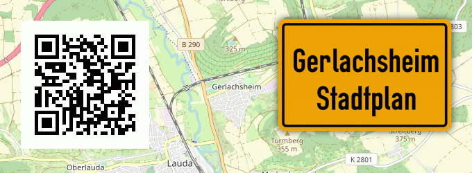Stadtplan Gerlachsheim, Baden